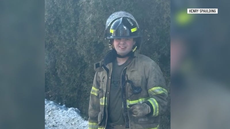Jacob Spaulding, a 23-year-old volunteer firefighter, is in a medically induced coma after he...