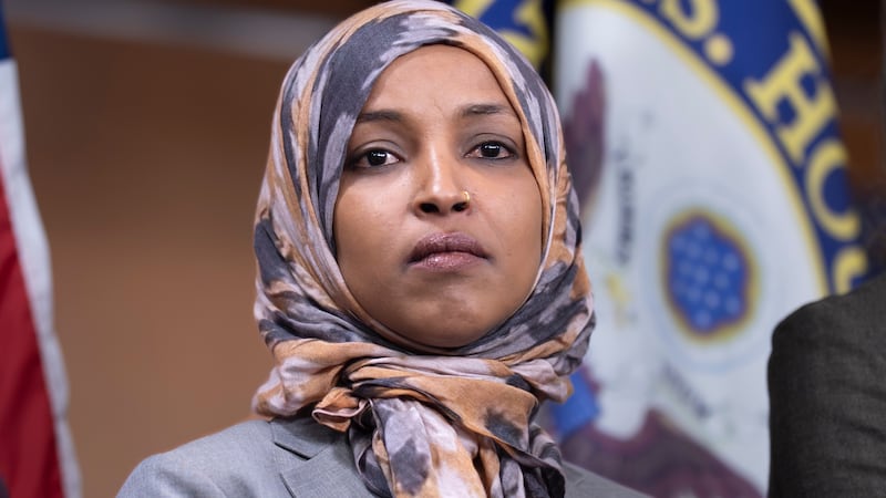 FILE -- Federal agents searched Rep. Ilhan Omar’s Washington-area home under a judicially...