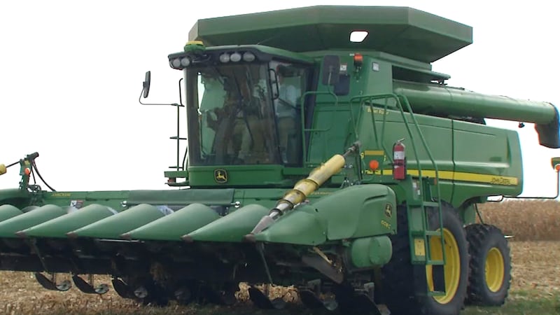 Corn and soybean harvest in Iowa is about 20 percentage points behind the five-year average...