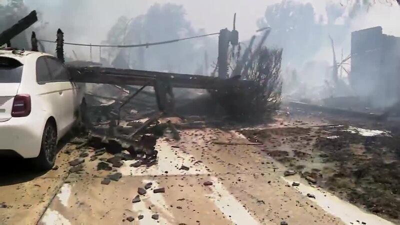 Authorities have ordered thousands of people to evacuate as the wildfire threatens homes....