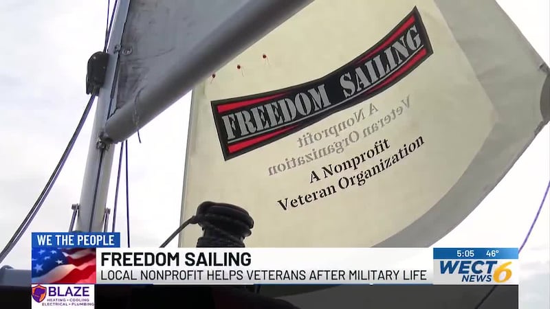 Freedom Sailing is a nonprofit that takes veterans on the water and teaches them how to sail...