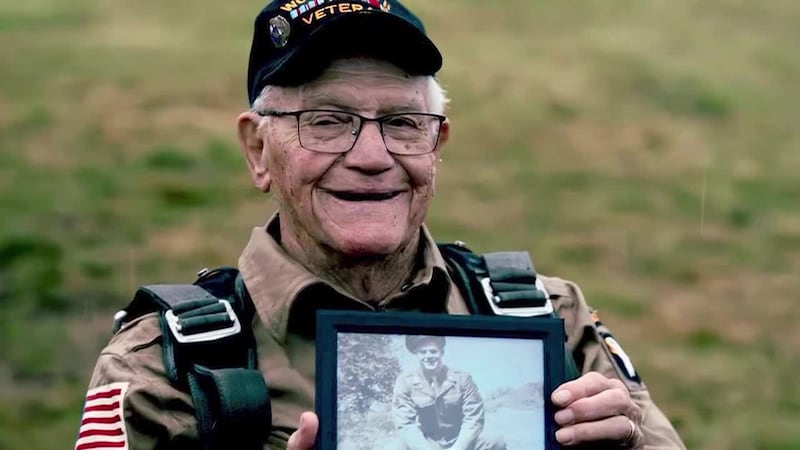 A 98-year-old veteran in Iowa reflected on the parachute jump over the beaches of Normandy,...